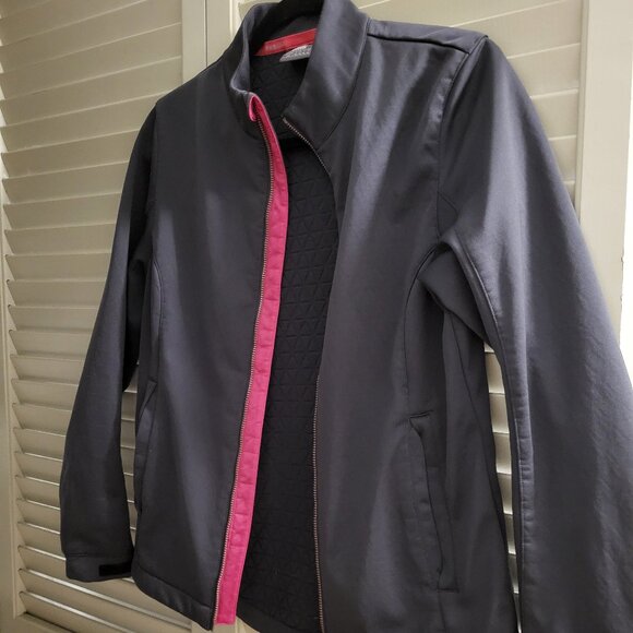 Women's Puma Grey/Pink Lightweight Softshell Jacket Small - Picture 2 of 4